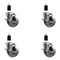 Service Caster 4'' Semi Steel Swivel 1-1/2'' Expanding Stem Caster Set with Brake, 4PK SCC-EX20S414-SSS-TLB-112-4 - alternate 1